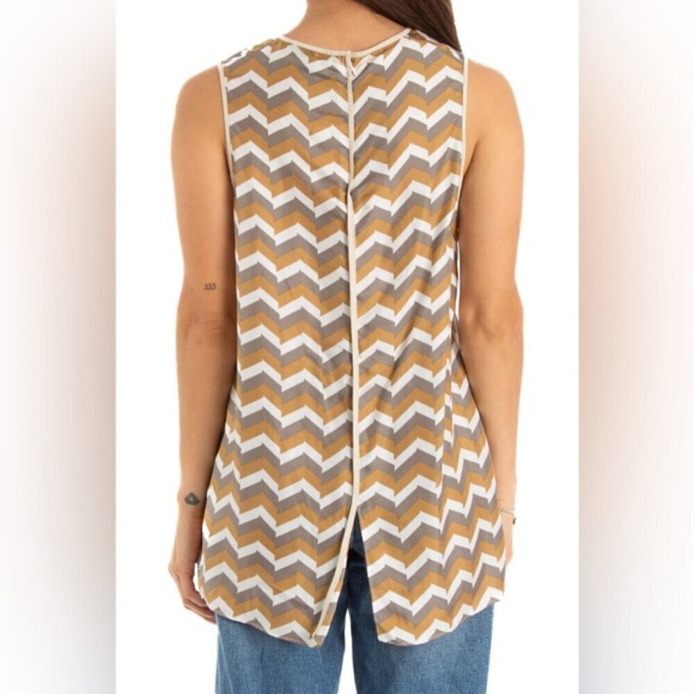 RAG & BONE chevron print sleeveless blouse xs